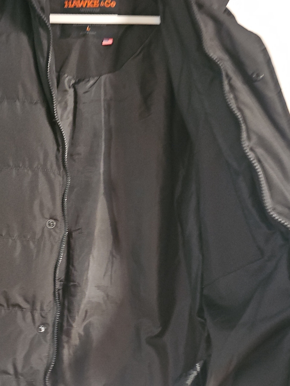 Hawke & Co Black Hooded Puffer Jacket with Subtle Logo - Picture 5 of 9